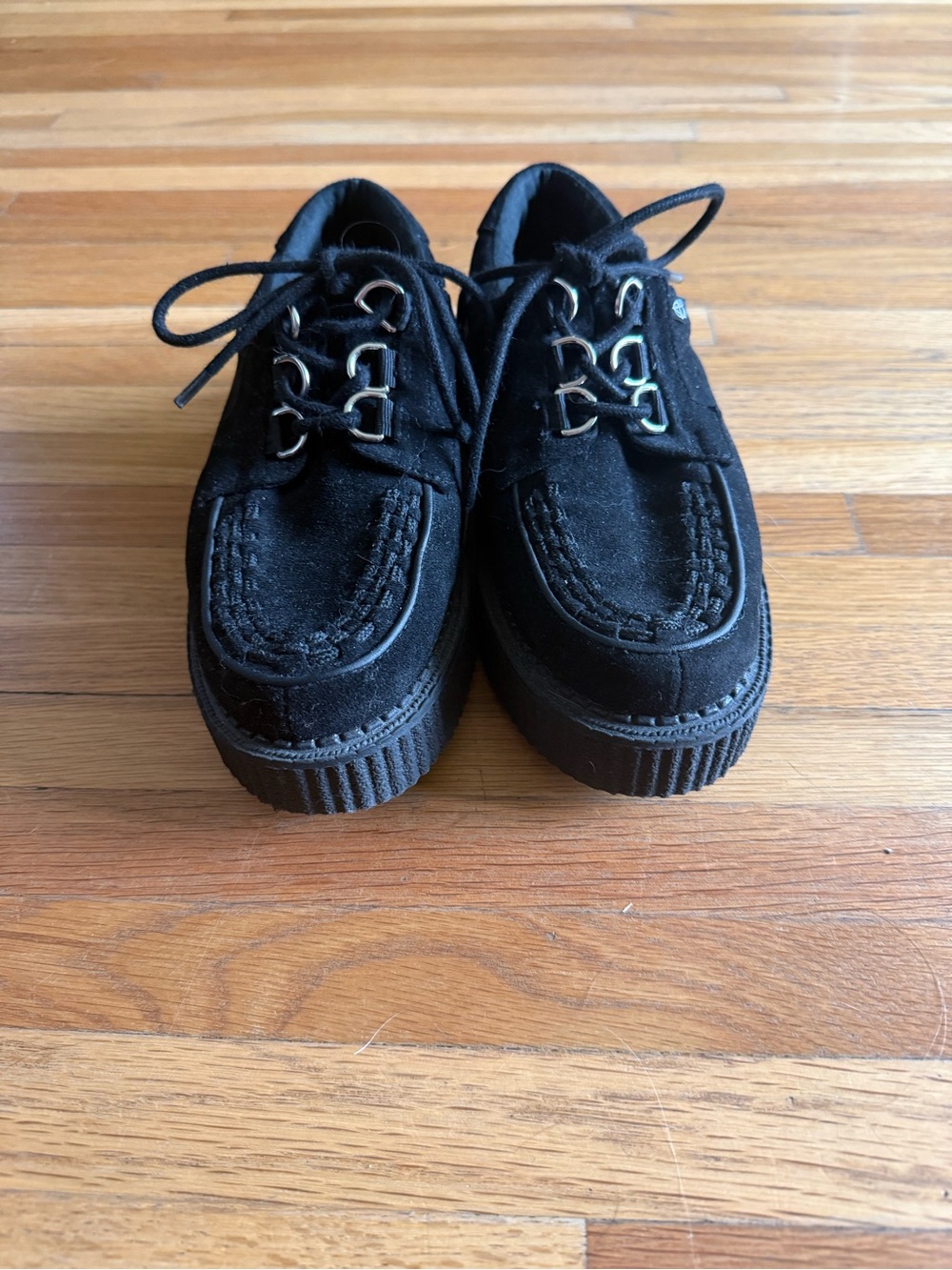 Black Suede Creeper Shoes